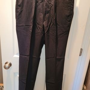 Dark blue pinstripe men's dress slacks